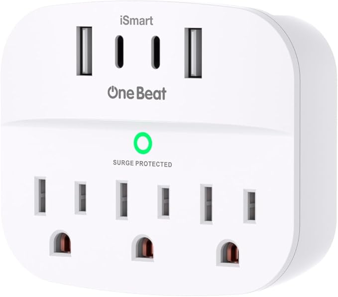 1 Pack Multi Plug Outlet Splitter by OneBeat