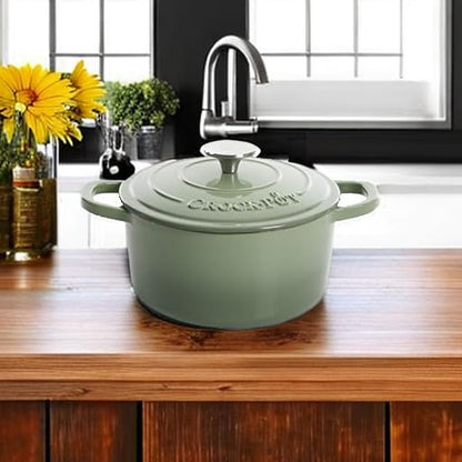 Crock Pot Artisan 5 Quart Enameled Cast Iron Round Dutch Oven - Image 2