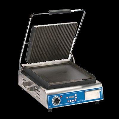 Globe GPGS14D Deluxe Countertop Smooth/Grooved Panini Single Grill by GlobeHealthProducts