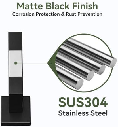 15-pieces matte black bathroom accessories, 24 inch bathroom, close-up detail