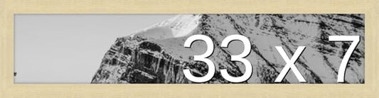 Frame It Easy 33 x 7 Wheat Wood Frame by FrameItEasy