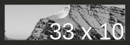 Frame It Easy 33 x 10 Coffee Wood Frame by FrameItEasy