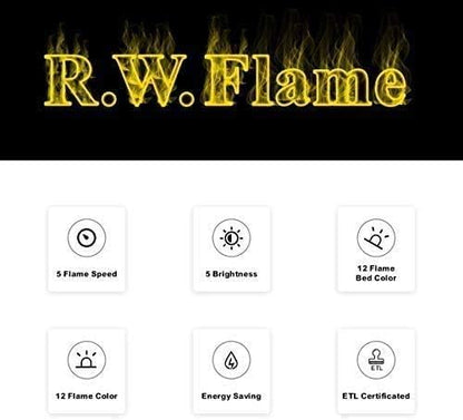 R.W.FLAME 42IN Recessed and Wall Mounted, The Thinnest Fireplace, Low Noise - Image 7