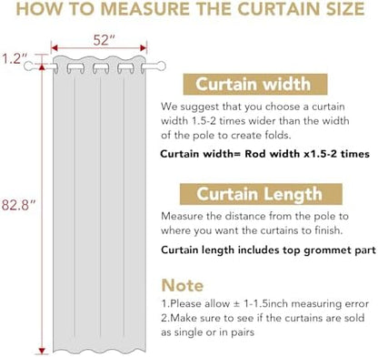 H.VERSAILTEX Linen Blend Curtains for Living Room Printed Floral Curtain Grommet Farmhouse Flower Patterned Drapes Window Treatment Panels Set of 2 Panels, 52" W x 84" L, Retro Floral - Sage