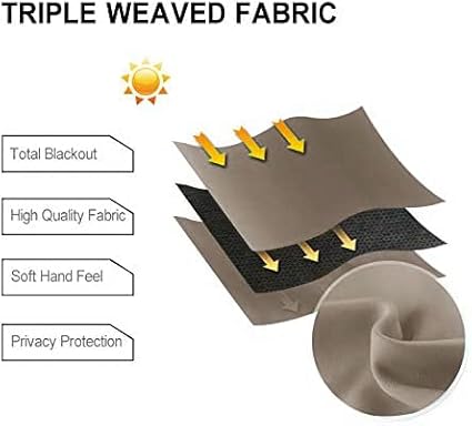 DWCN Blackout Curtains for Living Room, Room Darkening Thermal Insulated - Image 6