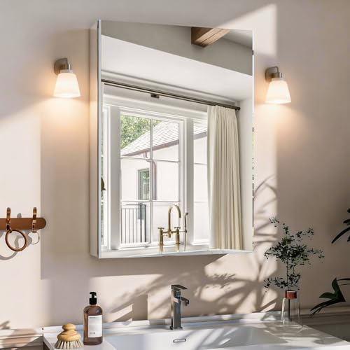 beautypeak 16" x 24" bathroom medicine cabinet mirror, main product view