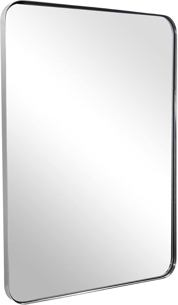 ANDY STAR Chrome Mirror for Bathroom, Modern Rectangle Bathroom Vanity Mirror by ANDYSTAR