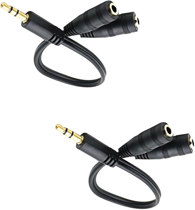 Headphone Splitter for 2 Headphones 2 Way 3.5mm Adapter Aux Cable Mini Jack - Image 4