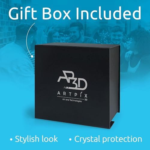 ArtPix 3D Crystal Photo, Personalized Gifts for Women, Wife, Mom, Her, Him, Men, Great Customized Gift With Your Own Photo - Anniversary, Wedding, Birthday - Custom Glass 3D Laser Etched Picture Frame