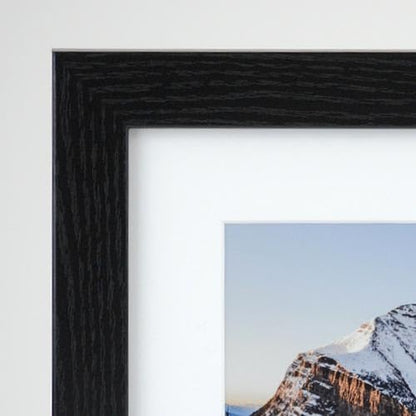 Frame It Easy 33 x 7 Black Grain Wood Frame - Image 2