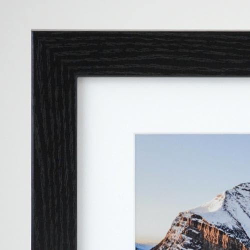 Frame It Easy 33 x 12 Black Grain Wood Frame - Image 2