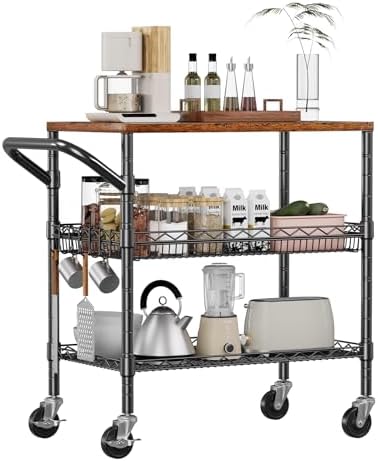 wdt 3 tier rolling carts with wheels, heavy, view 9
