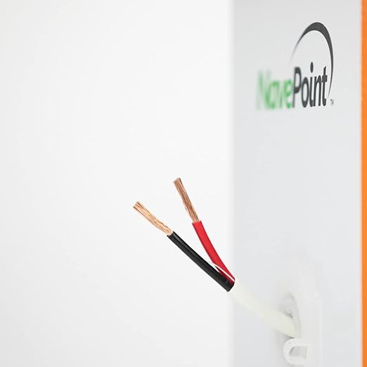 NavePoint 250ft in Wall Audio Speaker Cable Wire CL2 18/2 AWG Gauge 2 Conductor - Image 4