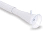 Shower Curtain Rod No Drilling, Spring Tension Rod, 34-56 Inch, 3/4 Inch Diameter, Suction Cup on Either End, 1PCS, White