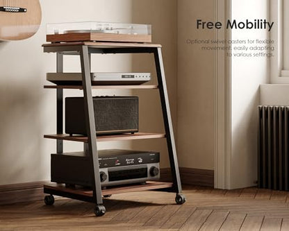 fitueyes 4-tier av media stand corner shelf for, package contents
