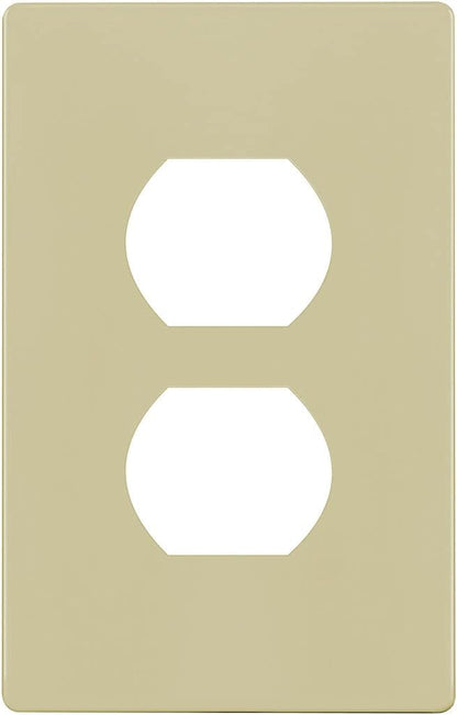 ENERLITES Screwless Duplex Wall Plate, Child Safe Receptacle Outlet Cover by Enerlites