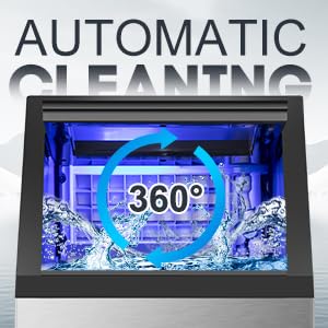 Commercial Ice Maker 120LBS/24H, Stainless Steel Freestanding Ice Maker Machine - Image 8
