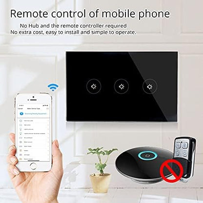 WiFi Smart Wall Touch Light Switch Glass Panel Wireless Remote Control by - Image 4
