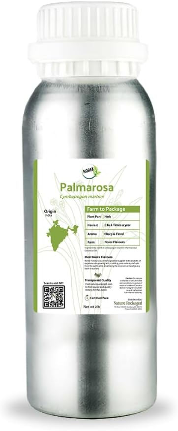Palmarosa Essential Oil Direct from Norex Flavours India by NaturePackaged