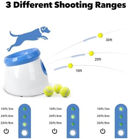 pet prime automatic dog ball thrower launcher for shown in use