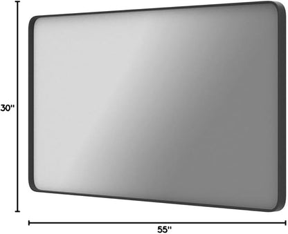 LOAAO Black Metal Framed Bathroom Mirror - Image 9