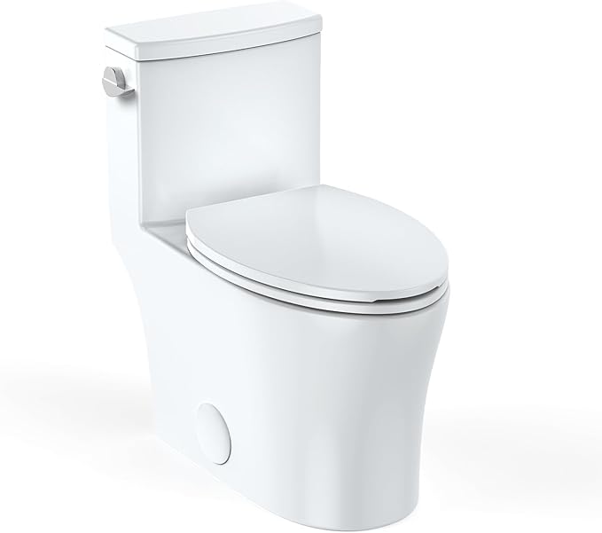 One-Piece Toilet for Bathroom, Comfort Height 16", Elongated - Image 5