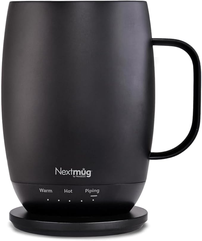 Nextmug Plus Temperature-Controlled, Self-Heating Mug – No App, Long-Lasting by NextmugbyNextboom