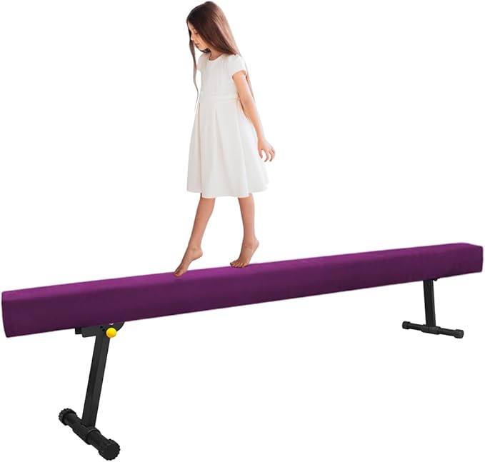 Wesky Adjustable Balance Beam, High and Low Floor Beam Gymnastics Equipment by Wesky