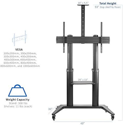 vivo premium aluminum mobile tv cart for 32, package contents