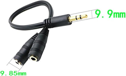 Headphone Splitter for 2 Headphones 2 Way 3.5mm Adapter Aux Cable Mini Jack - Image 3