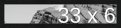 Frame It Easy 33 x 6 Black Grain Wood Frame by FrameItEasy