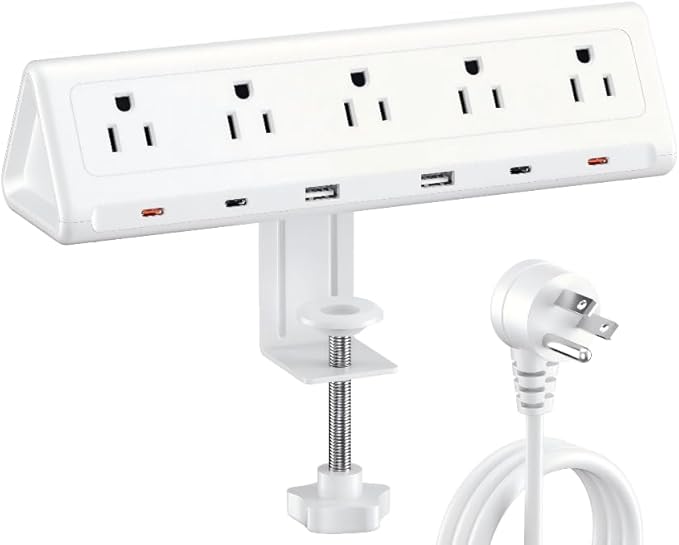 10 FT Desk Clamp Power Strip by anntane