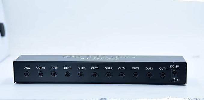 aux Mini Jack TRS 3.5 mm Input 1 in 10 Out Channel Headphone Amplifier Stereo - Image 6