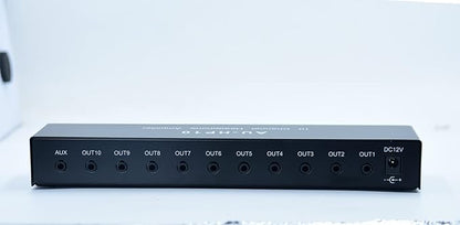 aux Mini Jack TRS 3.5 mm Input 1 in 10 Out Channel Headphone Amplifier Stereo - Image 6