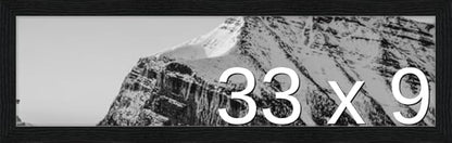 Frame It Easy 33 x 9 Black Grain Wood Frame by FrameItEasy
