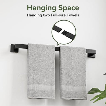 15-pieces matte black bathroom accessories, 24 inch bathroom on a desk or shelf