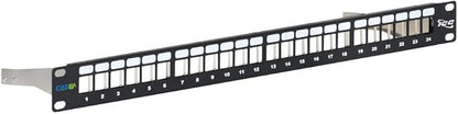 ICC 24-Port Blank Keystone Shielded 1U Patch Panel by ICC