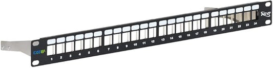 ICC 24-Port Blank Keystone Shielded 1U Patch Panel by ICC