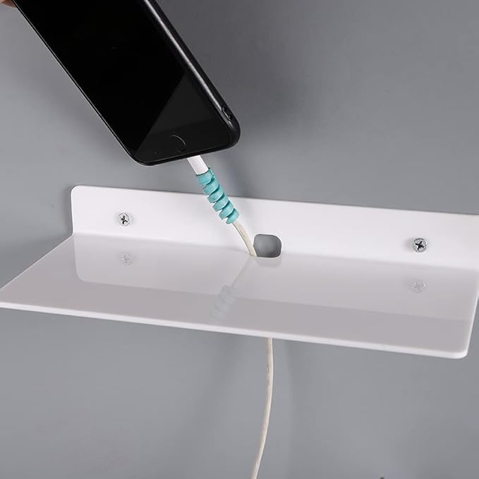 IEEK 9 Inch Acrylic Floating Shelves Set of 4, Small Wall Display Shelf - Image 2