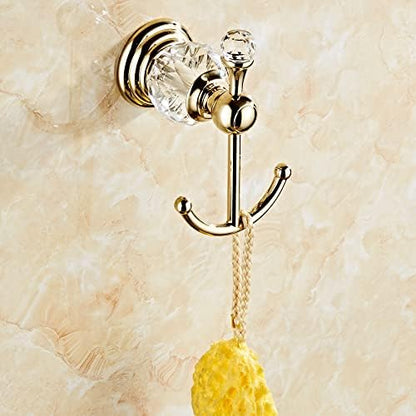crystal bathroom hardware set,adjustable towel rack, toilet roll showing dimensions