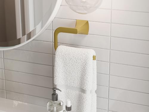pfister bruxie 3-piece bathroom hardware set with towel, side view