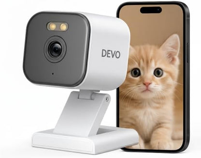Devo CCAZ10 Security Camera 2K | Indoor|Pet Camera & Baby Monitor | 2-Way Audio by DEVO