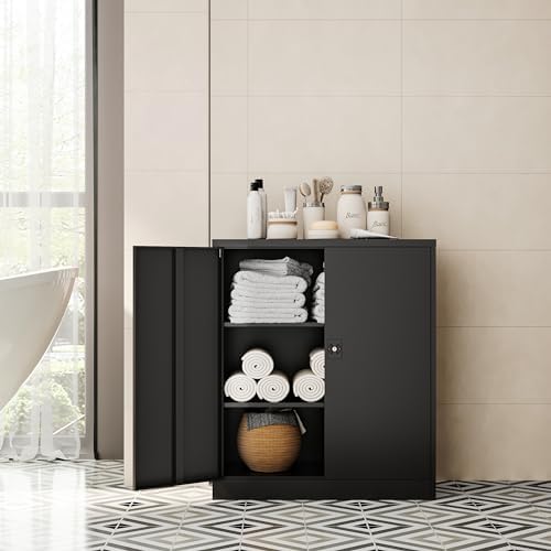 fesbos metal storage cabinet-36” tall steel file cabinets shown in use