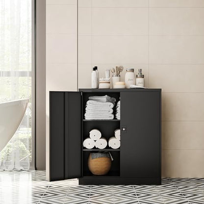 fesbos metal storage cabinet-36” tall steel file cabinets shown in use