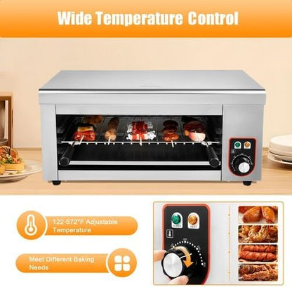 Electric Cheese Melter, 1500W Countertop Salamander Broiler, Commercial - Image 6