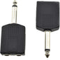 HAHIYO 6.35 M-2x6.35 F-TS Stereo Plug Interconnect Audio One Male 6.35mm and by HAHIYO
