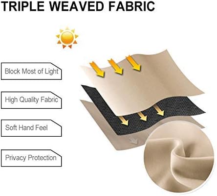 DWCN Blackout Curtains 60 Inch Wide, Room Darkening Thermal Insulated Grommet - Image 5