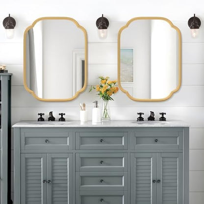 ferytange gold mirrors for bathroom, 18" x 24" shown in use