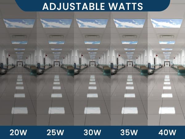 4 Pack 2x4 LED Flat Panel Light Drop Ceiling Fixture - Image 2