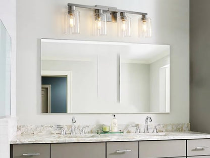 SOPEAS 4 Light Bathroom Light Fixtures, Brushed Nickel Modern Bathroom Vanity - Image 7